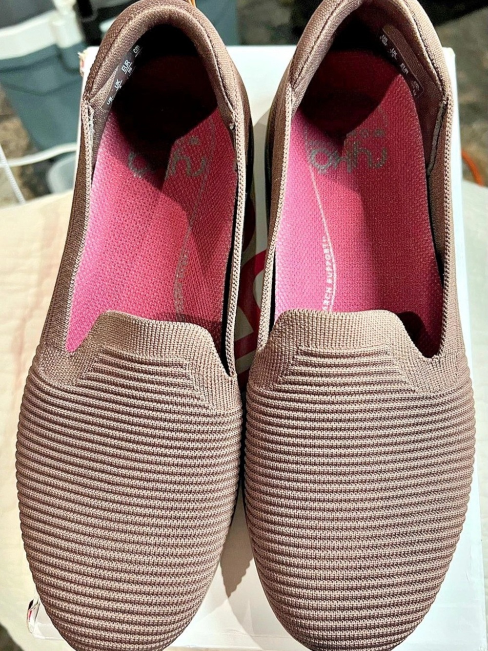 Ryka Knit Sneakers Brown & Pink US 8.5W New